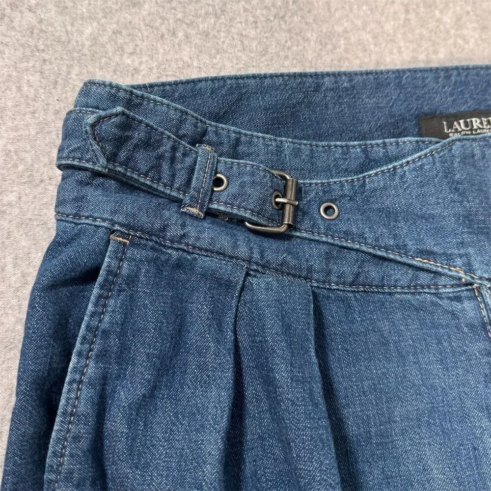 Lauren Ralph Lauren Black Label Women's Size 8 Wide Leg High Waist Cropped Jeans